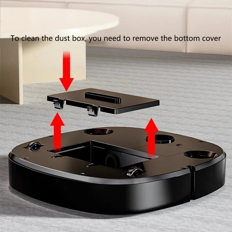 Nuovo Robot Aspirapolvere 3-in-1 Lenovo con Ricarica USB, Robot Domestico Completamente Automatico per Spazzare, Aspirare e Lavare Pavimenti