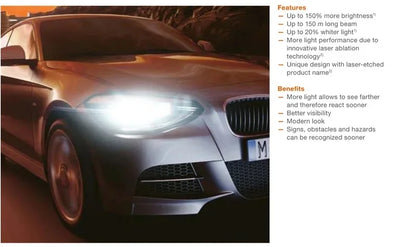OSRAM H4 H7 H11 12V Luce alogena per auto Interruttore notturno Laser Lampade automatiche di prossima generazione + Luminosità 150% Lampadine originali, 2X