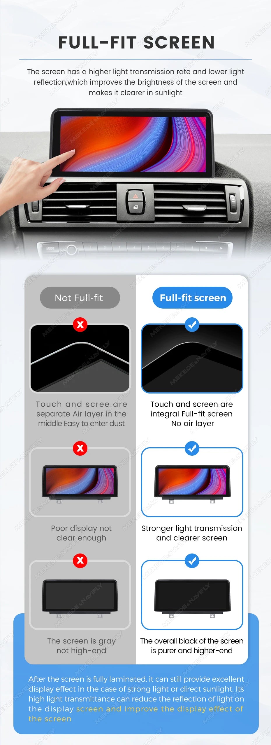 MEKEDE Sistema di Navigazione GPS Multimediale Wireless CarPlay Android Auto da 8,8 Pollici per BMW Serie 3/5 E60 E61 E63 E64 E90 E91 E92 E93 Schermo QLED Lettore Video 4K Autoradio