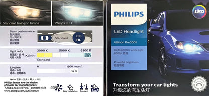Philips LED H7 Faro 12V/24V 4200K 5700K 6000K 6500K Bianco brillante Faro automatico Lampade a LED,