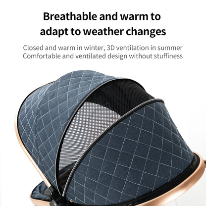 Passeggino Magic ZC 3 in 1, Sistema da Viaggio Compatto e Pieghevole con Navicella, Seggiolino Auto per Neonati e Seduta Reversibile, Carrozzina High Landscape, Ruote Ammortizzate, Manubrio Regolabile, Chiusura con Una Mano,