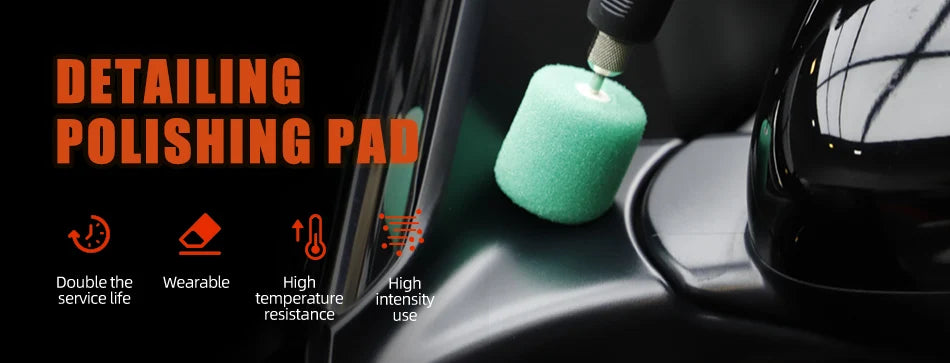 SPTA 5 pezzi mini tamponi per lucidatura in spugna per dettagli per uso in auto su utensili per trapano rotante Dremel