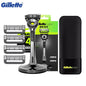 Gillette Labs Razor Aurora Series Flexdisc Rasoio da barba con lama a induzione a 5 strati per uomo con supporto