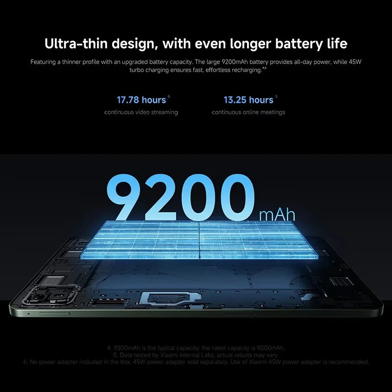 Xiaomi Pad 8 Versione Globale, Tablet con Display LCD da 11.2 Pollici 3.2K 144Hz, Snapdragon ®   Mi Pad con Fotocamera da 3MP di 8a Generazione e Batteria da 9200mAh