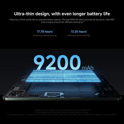 Xiaomi Pad 8 Versione Globale, Tablet con Display LCD da 11.2 Pollici 3.2K 144Hz, Snapdragon ®   Mi Pad con Fotocamera da 3MP di 8a Generazione e Batteria da 9200mAh