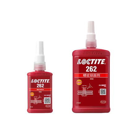 100% originale Loctite 262 Colla per viti Rosso Frenafiletti ad alta resistenza Colla anaerobica Fissatore per viti