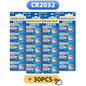 5-60 pezzi, batteria a bottone CR2032, batteria al litio 3V per orologi, giocattoli, calcolatrici, telecomandi per auto, batteria a forma di moneta.