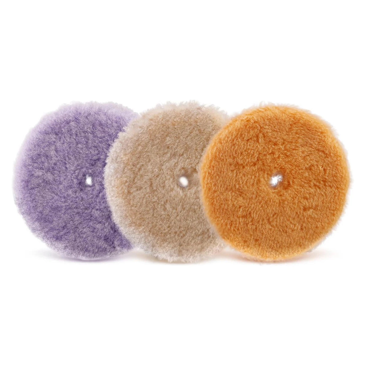SPTA 1PC 3"(80mm)/5"(125mm)/6"(150mm) Viola Beige Arancione Tampone per lucidatura di agnelli in lana a taglio pesante per lucidatrice RO/DA