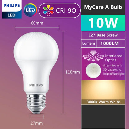 Philips MyCare LED E27 Lampadina a sfera 8W 10W 12W Risparmio energetico 3000K 6500k Luce bianca comfort 220V-240V AC Lampada domestica a LED originale
