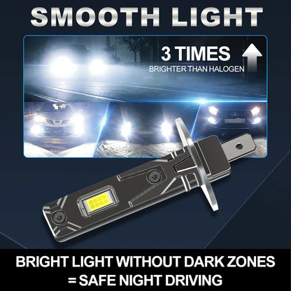 XSTORM H1 Lampadine LED H4 H7 per Fari Auto Canbus Senza Errori 50W 20000LM 6000K Luce Bianca per Abbaglianti e Anabbaglianti 12V 24V