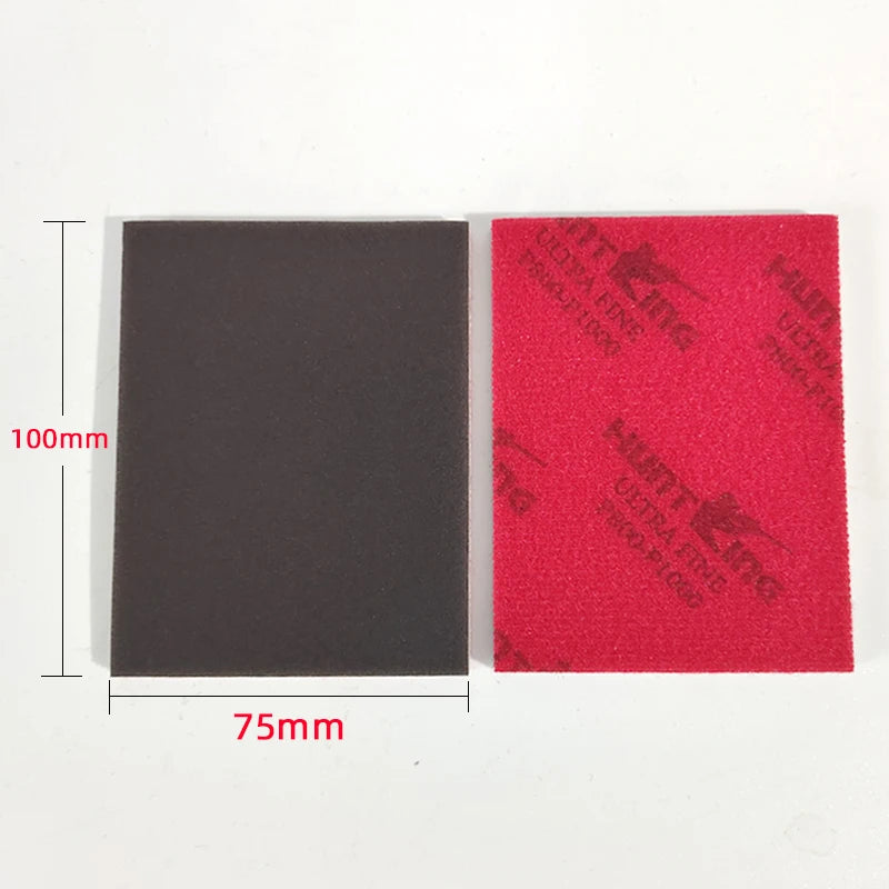 Carta vetrata rossa Mastice per sabbia per auto 75x100 Quadrato Spugna secca Carta vetrata Hardware Lucidatura superficiale per mobili Grana abrasiva