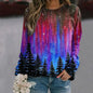 Autunno Paesaggio 3D Stampa Felpe Maniche Raglan da Donna Eleganti Felpe Casual Y2k Pullover Harajuku Magliette E Camicette Abbigliamento Femminile