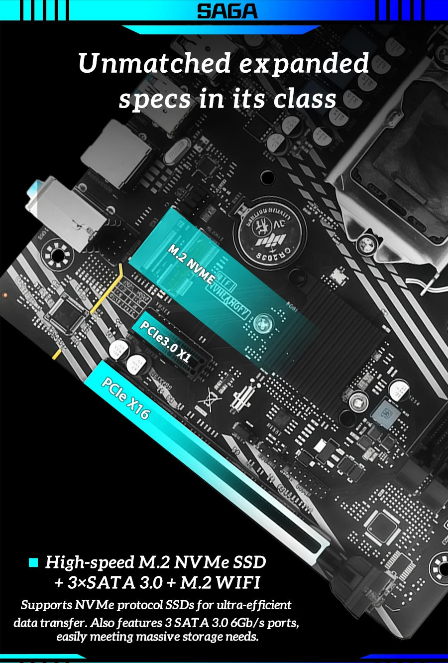 Scheda Madre SOYO H311M DDR3 per Gaming con CPU I3 6100, Memoria RAM 16G (8G*2), LGA1151, TPM2.0, Combo PC Desktop per Ufficio, PCIE3.0X16 VGA