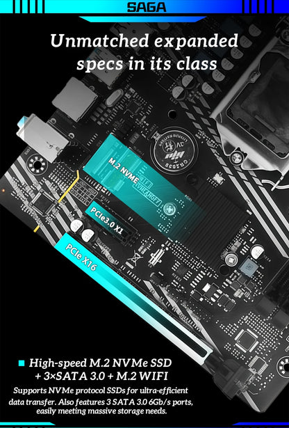 Scheda Madre SOYO H311M DDR3 per Gaming con CPU I3 6100, Memoria RAM 16G (8G*2), LGA1151, TPM2.0, Combo PC Desktop per Ufficio, PCIE3.0X16 VGA
