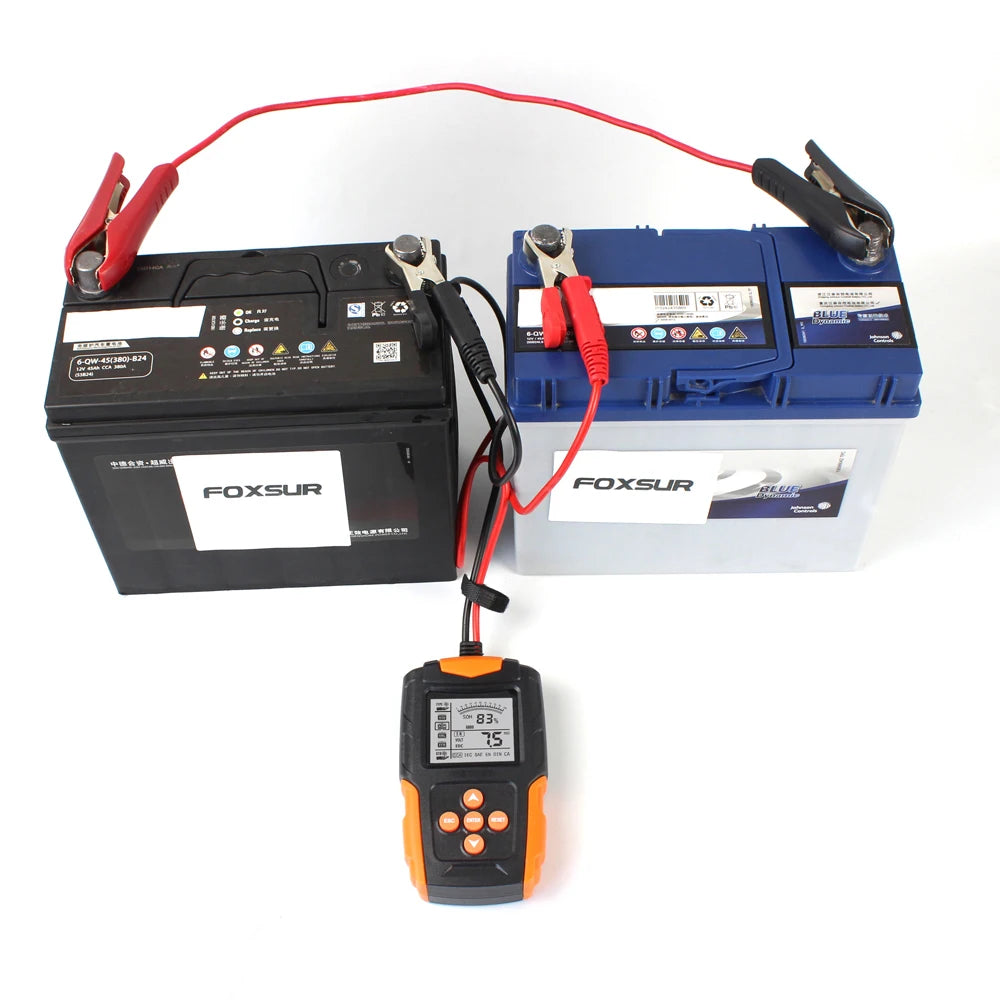 Tester Batteria Auto Podofo 12V 24V LCD Digitale, Analizzatore di Avviamento e Ricarica Veicoli, Strumento di Test per Rilevare Resistenza Interna IR, Tensione, Corrente di Scarica, Capacità, SOH, Durata per Auto, Moto, Cami
