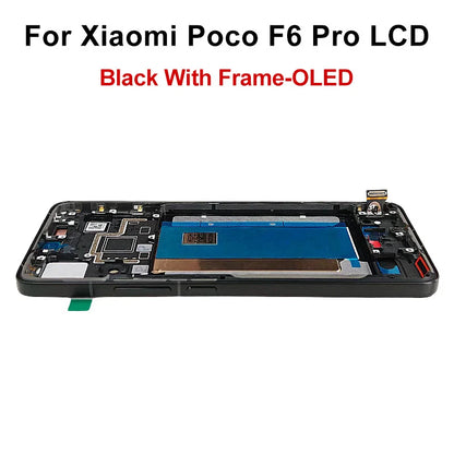 Display OLED da 6,67" per Xiaomi Poco F6 LCD 24069PC21G, schermo touch e digitalizzatore per Poco F6 Pro LCD 23113RKC6G, ricambi di ricambio