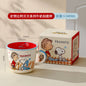 Set di Tazze in Ceramica Colorata da 340Ml con Snoopy, Design Carino con Manico, Bellissima Tazza per Caffè e Acqua per Casa e Ufficio, Regalo di Compleanno per Bambini