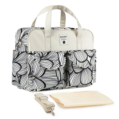 Borsa per pannolini impermeabile di nuovo stile borsa da viaggio Messenger di grande capacità borse multifunzionali per passeggino madre maternità