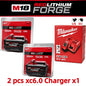 Milwaukee 100% M18 REDLITHIUM FORGE 6.0 Batteria – Ioni di Litio Standard, 18V, 48-11-1861 Per Tutti gli Utensili Elettrici a Batteria della Serie M18