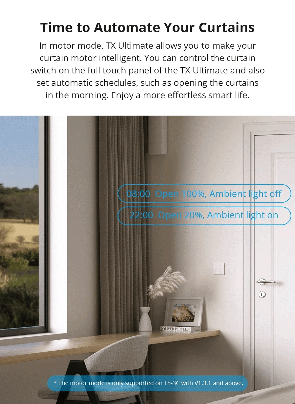 Sonoff TX Ultimate SONOFF T5 Sonoff Interruttore da parete 86/120 Accesso completamente touch Bordo luminoso a LED Multi-sensoriale tramite Alexa Home Smartthings
