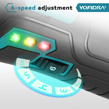 Lucidatrice elettrica per auto YOFIDRA 150MM 7000RPM, 6 velocità, senza fili, per lucidatura, levigatura e ceratura, compatibile con batteria Makita 18V.