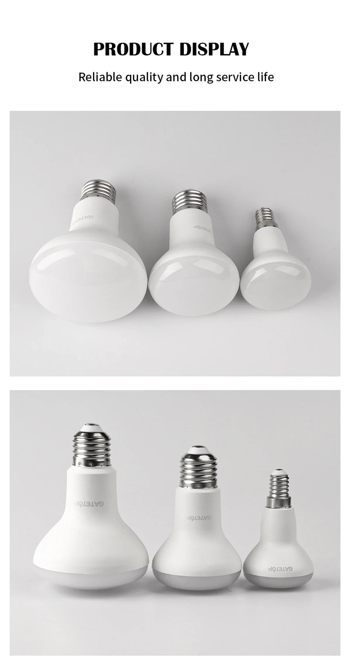 2 pezzi E27 E14 LED lampadina da bagno R50 R63 R80 220V 10W senza sfarfallio luce calda 3000K 6000K per la casa soggiorno illuminazione interna