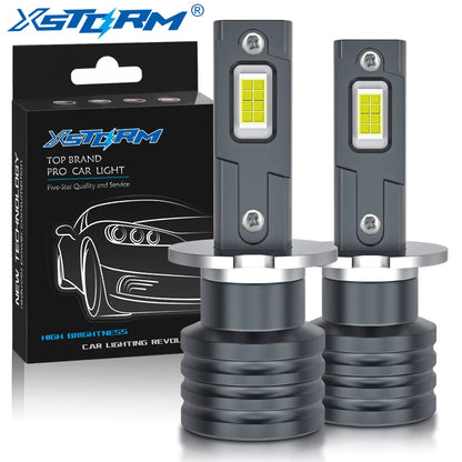 XSTORM H1 H3 Lampadina per fari a LED Fendinebbia per auto 20000LM Luce di guida diurna Auto H3 H1 Lampada a LED 65000K Bianco 12V Automotivo