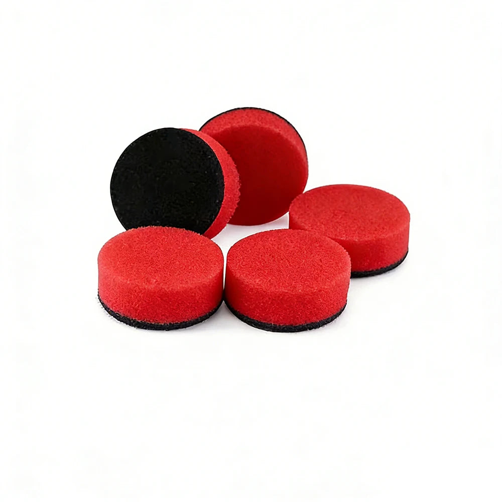 SPTA 5 pezzi 1 pollice (30 mm) 2 pollici (50 mm) mini tamponi in schiuma spugna per lucidatura per kit di lucidatura per dettagli trapano rorario per auto