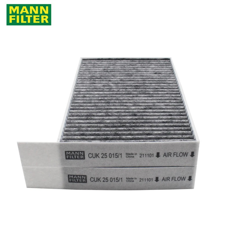 FILTRO ARIA ABITACOLO MANN FILTER CUK25015/1-2 Compatibile con Model 3 e Model Y EV (2 Pezzi in 1 Confezione)