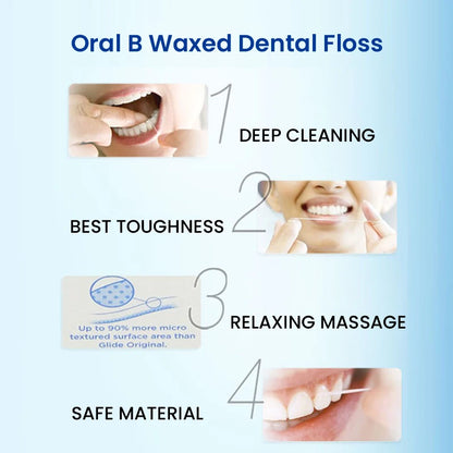 Filo interdentale essenziale Oral-B cerato alla menta, confezione da 50 m