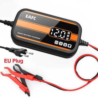 Il più nuovo caricabatteria per auto 12V 2Ah-20Ah caricabatterie per riparazione batteria al piombo con display digitale intelligente per auto SUV moto