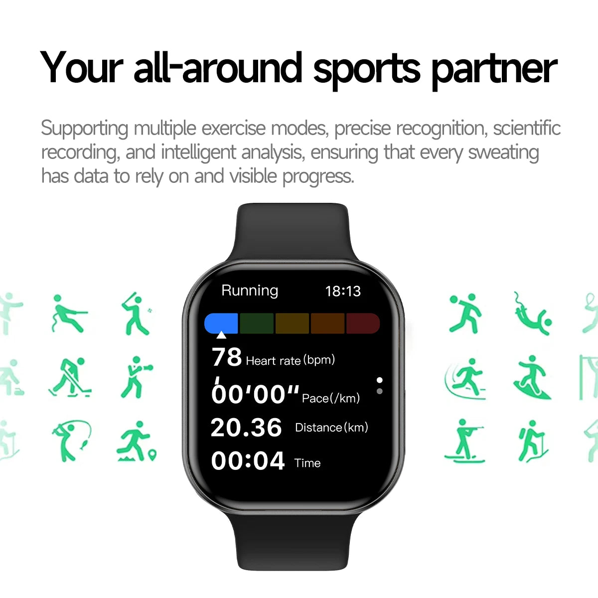 Nuovo Smartwatch iOS Serie 11, Display AMOLED Ultra HD, Cardiofrequenzimetro, GPS, Impermeabile IP68, Fitness, Chiamate Wireless, Braccialetto Originale