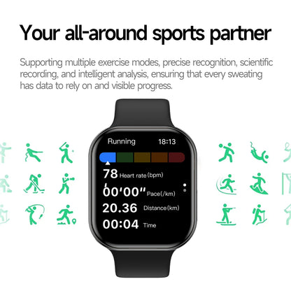 Nuovo Smartwatch iOS Serie 11, Display AMOLED Ultra HD, Cardiofrequenzimetro, GPS, Impermeabile IP68, Fitness, Chiamate Wireless, Braccialetto Originale