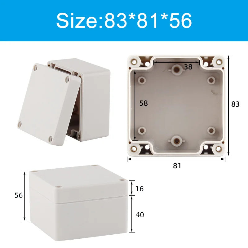 Scatola di giunzione in plastica ABS serie F Cavo a vite Scatola di giunzione impermeabile personalizzata Custodia per scatola di giunzione elettrica esterna Ip66