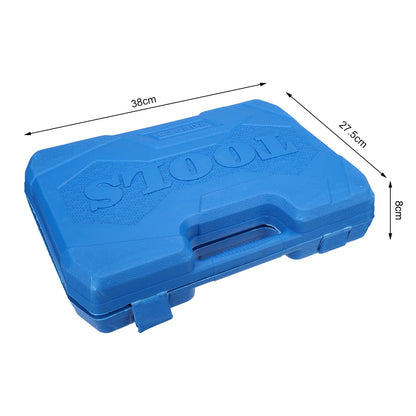 Set di chiavi a cricchetto da 108 pezzi, kit combinato di chiavi dinamometriche per riparazione auto, con attacco da 1/4" e 1/2", cacciaviti e punte, utensili manuali