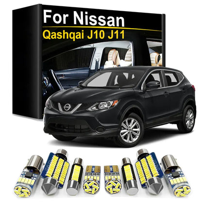 Luci LED per interni auto Canbus per Nissan Qashqai J10 J11 2007-2011 2012 2013 2014 2015 2016 2017 2018 2019 2020 2021 2022 2023