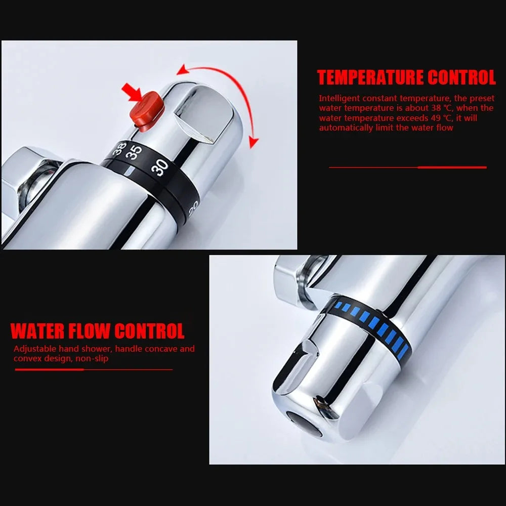 Valvola miscelatrice per bagno Miscelatore caldo e freddo Rubinetto termostatico Rubinetto per doccia termostatico Rubinetto per vasca Strumento per il bagno