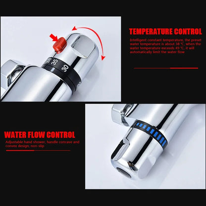 Valvola miscelatrice per bagno Miscelatore caldo e freddo Rubinetto termostatico Rubinetto per doccia termostatico Rubinetto per vasca Strumento per il bagno