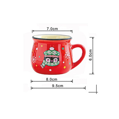 Nuovo 4/1PC Kawaii Natale Tazze Tazze di Ceramica Babbo Natale Alce Figurine Regalo Creativo Per Ufficio Casa Latte Caffè Tazza di Tè Coppie