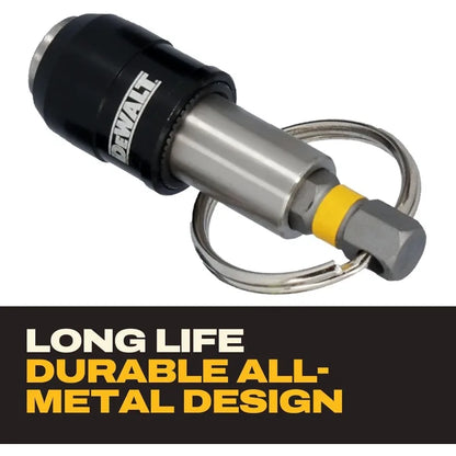 Set di Portabiti a Portachiavi DEWALT, Attacco Esagonale da 1/4'', Portabiti in Metallo Autobloccante Durevole, DWAFHLDKC5
