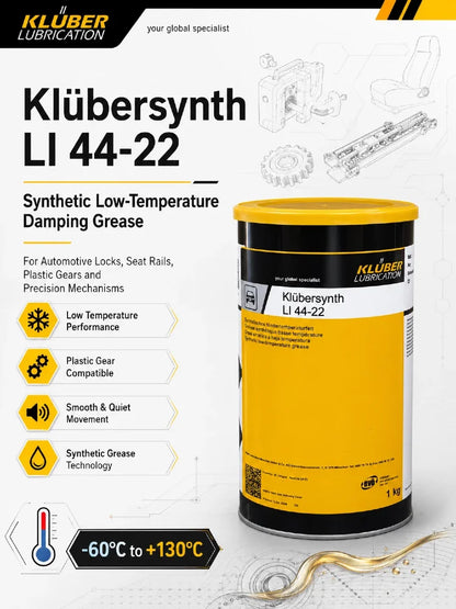 Grasso Sintetico Originale Kluber Klubersynth LI 44-22 per Ingranaggi in Plastica e Serrature Auto a Bassa Temperatura