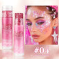 Stick Gel Glitterato con Paillettes Scintillanti, Ombretto Perlato Dorato ad Alta Lucentezza, Glitter per Viso e Corpo, Trucco per Feste Natalizie