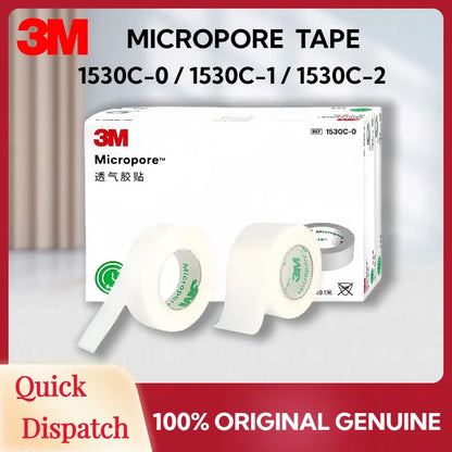 Nastro chirurgico microporoso originale 3M 1530 Nastro ipoallergenico ad adesione delicata bianca altamente traspirante