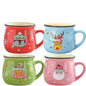 Nuovo 4/1PC Kawaii Natale Tazze Tazze di Ceramica Babbo Natale Alce Figurine Regalo Creativo Per Ufficio Casa Latte Caffè Tazza di Tè Coppie