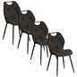 Sedia da pranzo moderna 2/4/6 pezzi, comode sedie imbottite con gambe in metallo per cucina/soggiorno/camera da letto