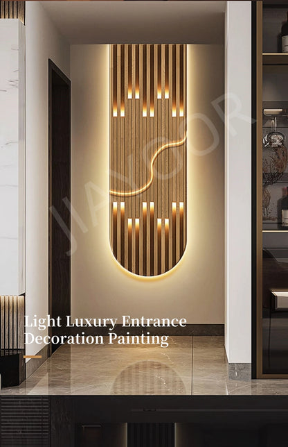 Lampada da parete moderna a LED di lusso Decorazione domestica Luce murale astratta Corridoio Soggiorno Lustro Pittura sospesa di fascia alta