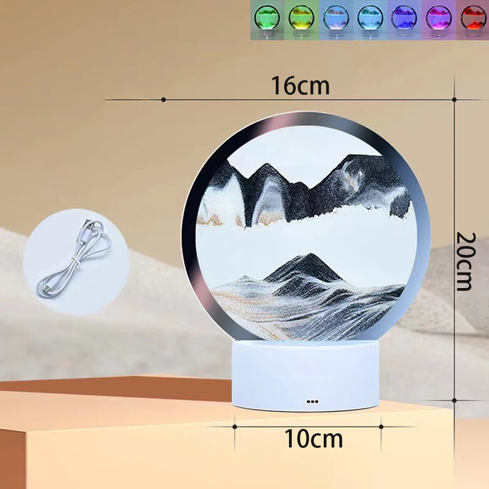Clessidra creativa sabbie mobili luminose pittura ornamento arte soggiorno ufficio mobile TV luce decorazione di lusso regalo di compleanno
