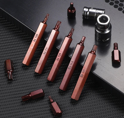40 pezzi Torx Star Spline Set di punte a esagono incassato Kit di strumenti Cacciavite di precisione Bit Attrezzatura per garage Strumenti di riparazione professionali per auto