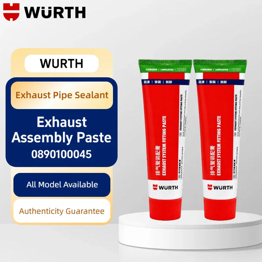 Pasta sigillante Wurth per gruppi di scarico, sigillante per tubi di scarico ad alta temperatura per giunti di flange e manicotti di silenziatori, riparazione auto e moto