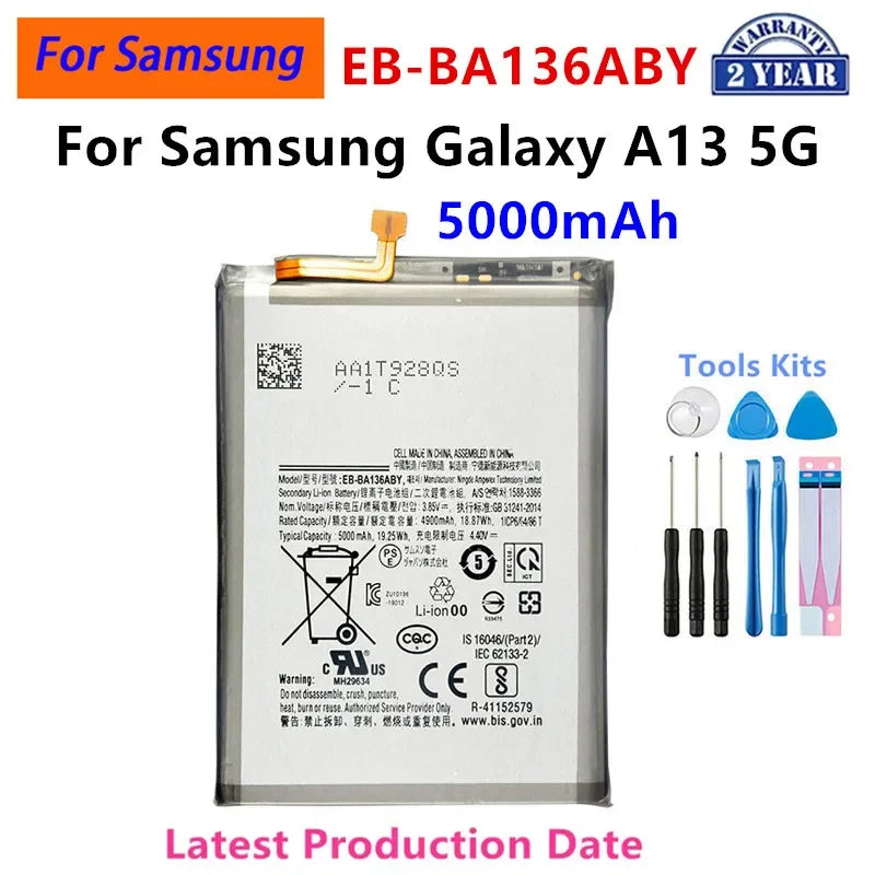 Batteria EB-BA336ABY EB-BA166ABY EB-BA546ABY per Samsung Galaxy A33 A53 A25 A13 5G /A15 A16 A24 4G 5G / A42 A72 A32 A54 A35 5G